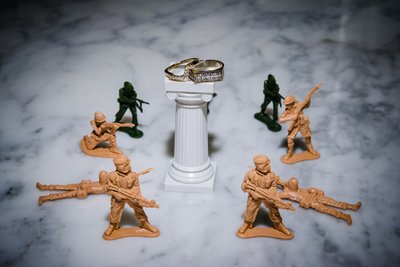Toy soldiers on ring protection