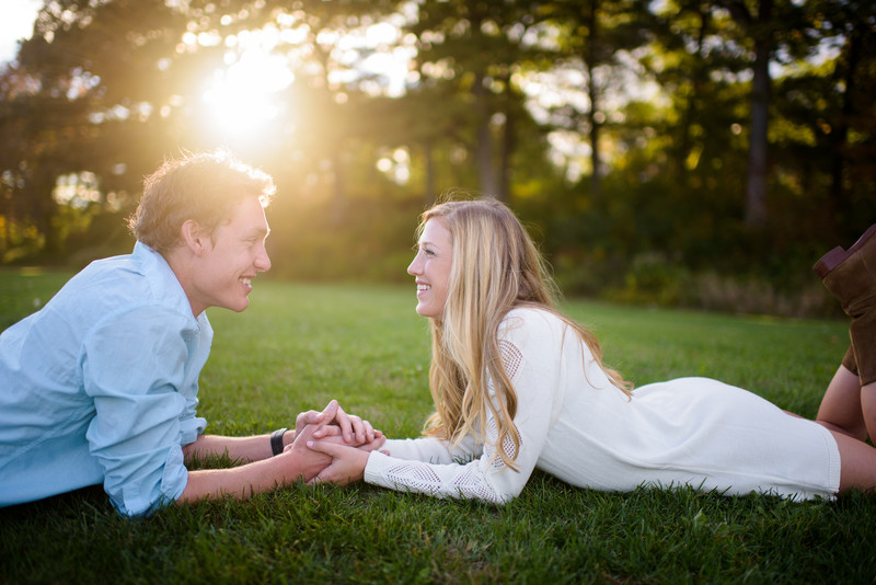 Brit and Matt's Engagement Session at Fort Williams