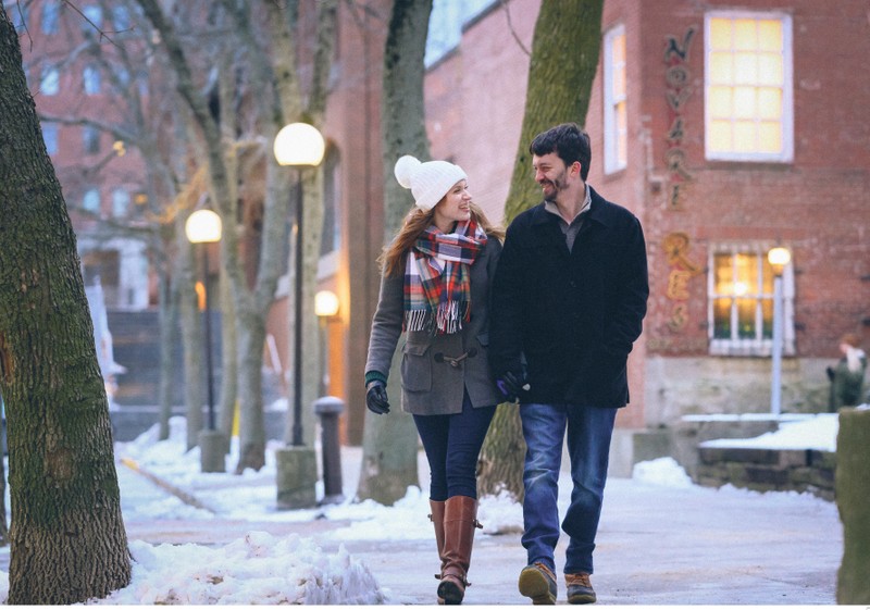 Winter Engagement Session in the Old Port