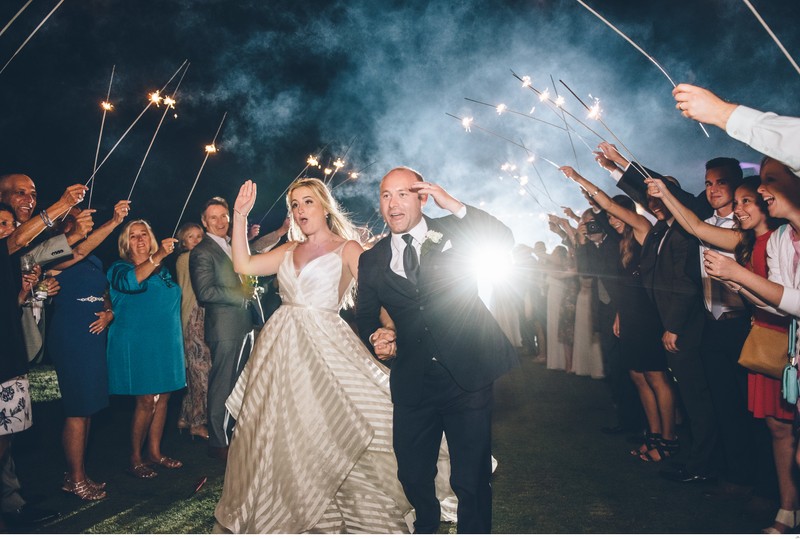 The Sparkler Send Off at the Samoset Resort