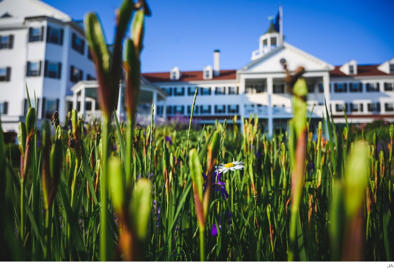 The grounds of the Colony Hotel