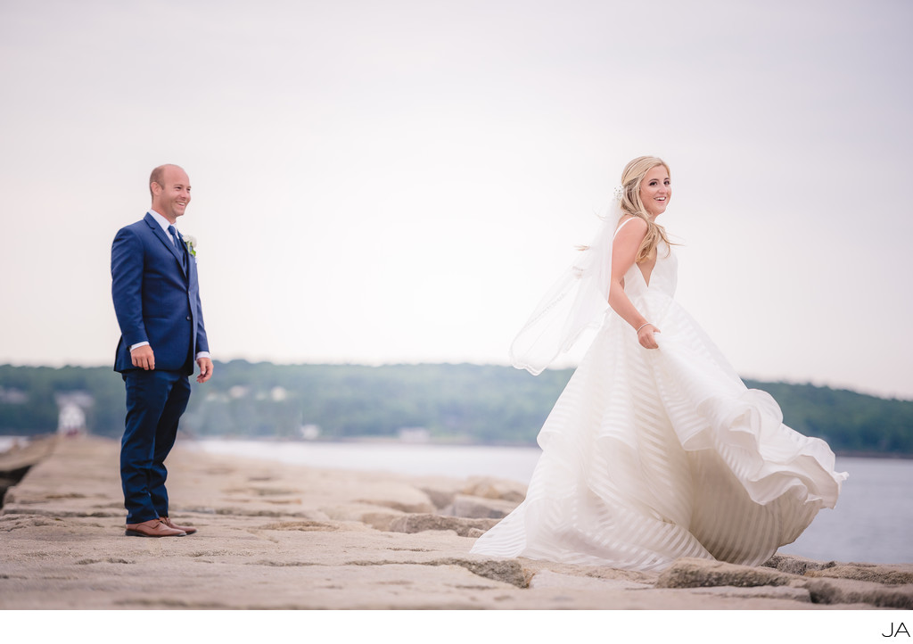 Samoset wedding on the breakwater