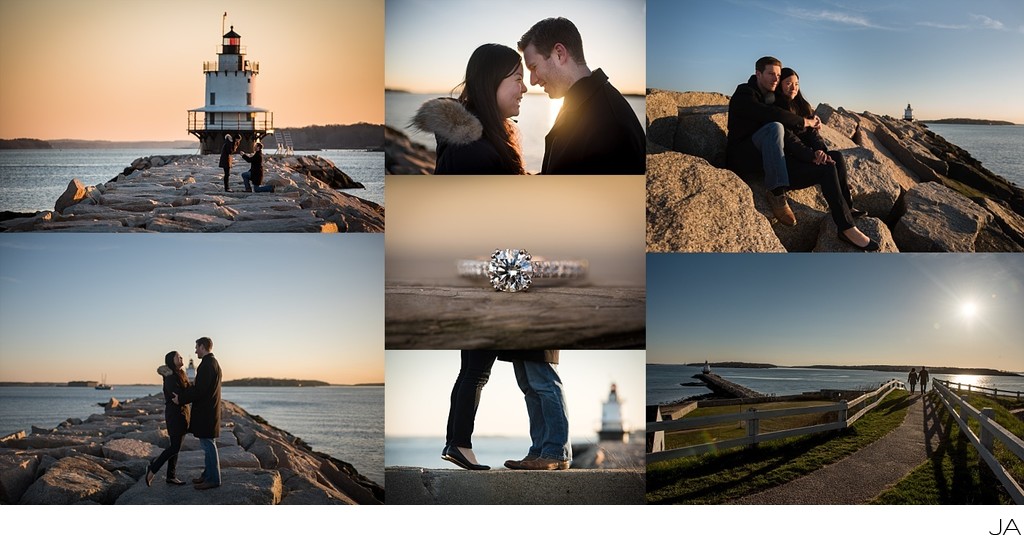 Spring Point Lighthouse proposal photo session