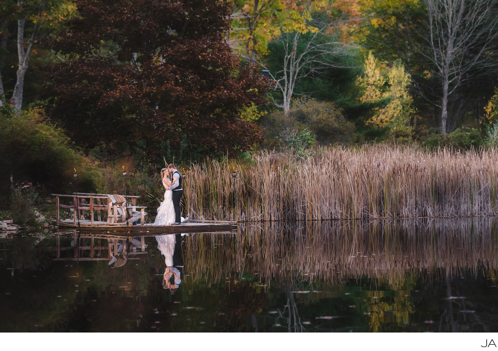 Maine Lake weddings in autumn 