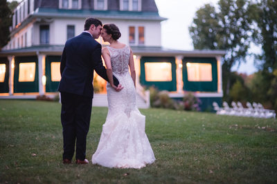Couple take a moment at the Grand Isle Lake House, VT