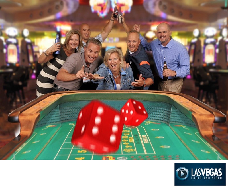 corporate event photographer green screen craps game