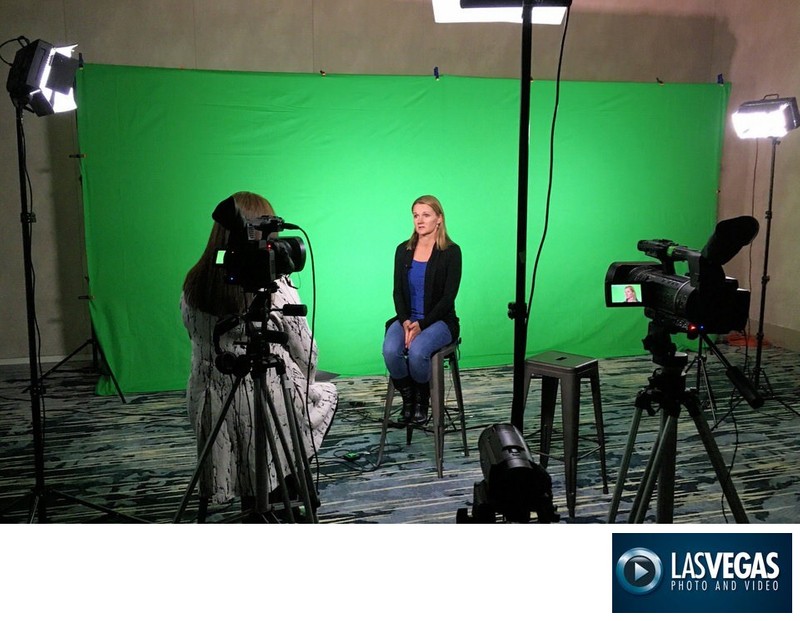 corporate event videographer green screen interview