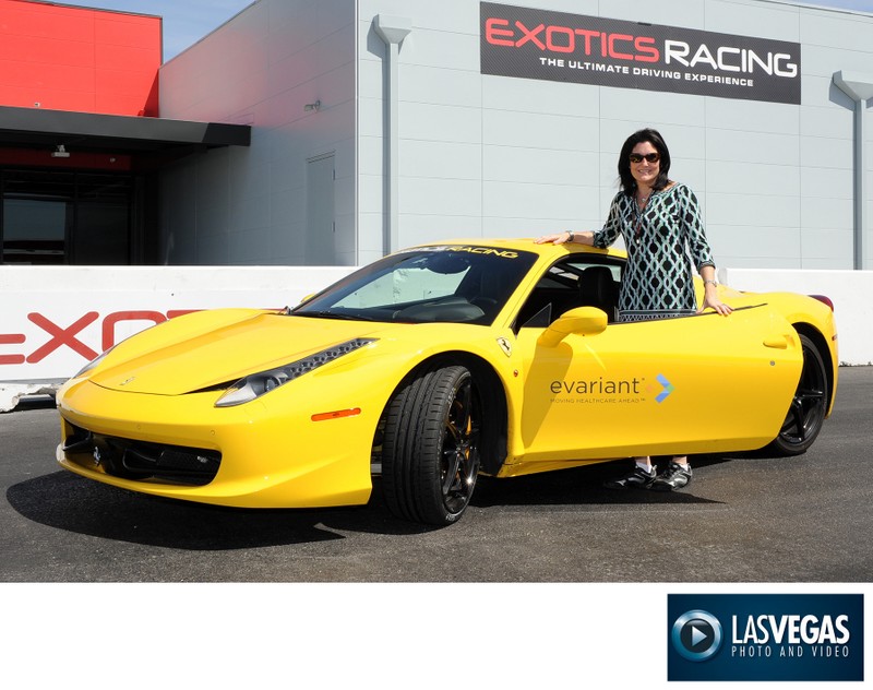 Corporate photography of a guest & branded sports car