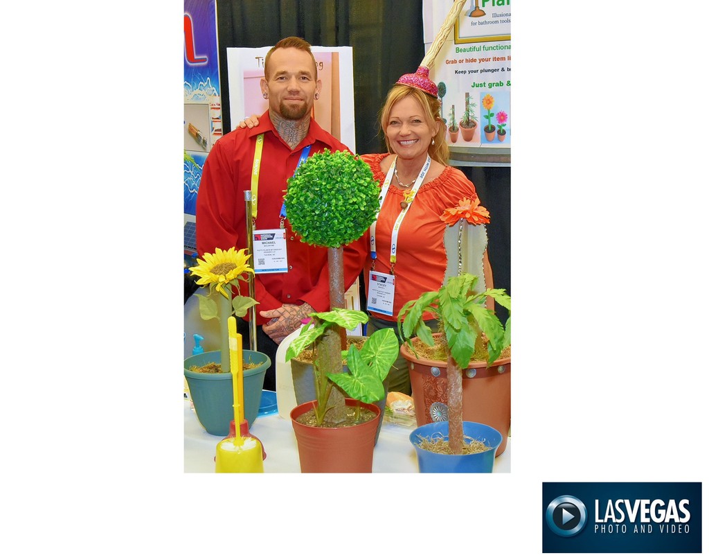 trade show photographer novelty toilet cleaner booth