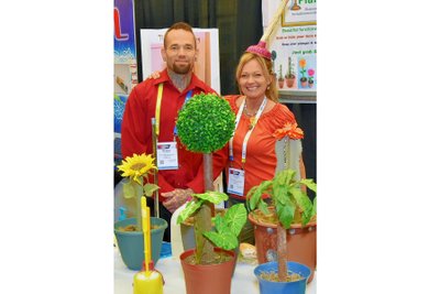 trade show photographer novelty toilet cleaner booth