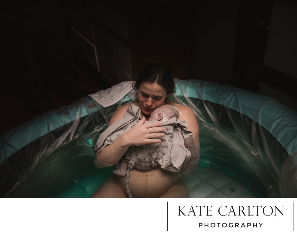 Embracing after Water Birth