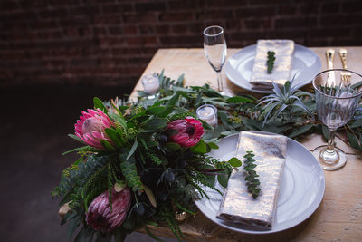 Floral Wedding Place Setting 