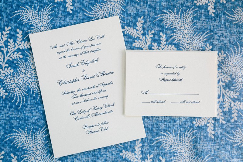 Traditional  style wedding invitations in grandmillennial wedding style