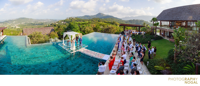 Thailand destination wedding, panorama view 