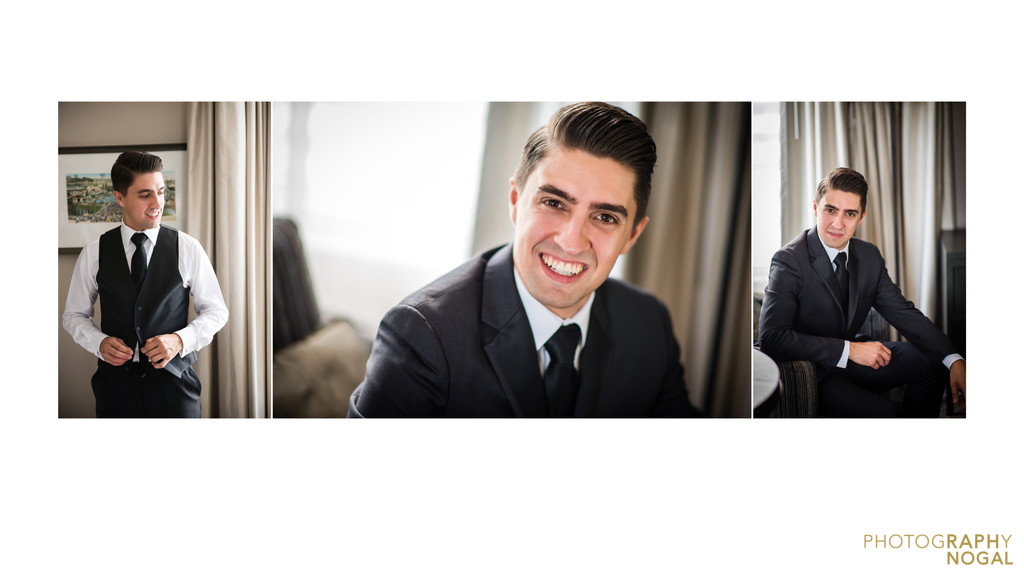 Photos of the groom at One King West Hotel & Residency 