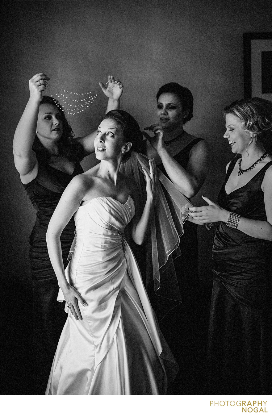 Dressing The Bride by the Bridesmaids