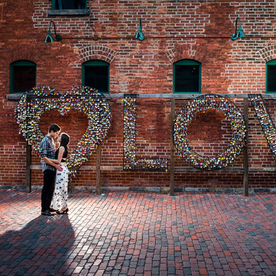 Love Lock Wall In The Distillery District