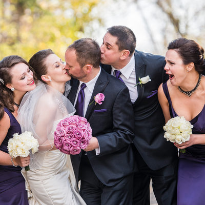 Best Mand Kissing Groom During Couple's Kiss