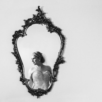 Bride Reflected In The Mirror