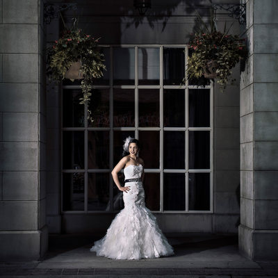 Bride In Front of Novotel Hotel in Toronto