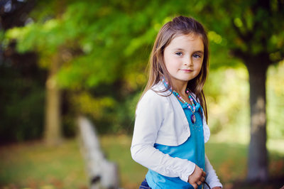 girl in a park during family photos