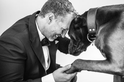 Groom with Dog