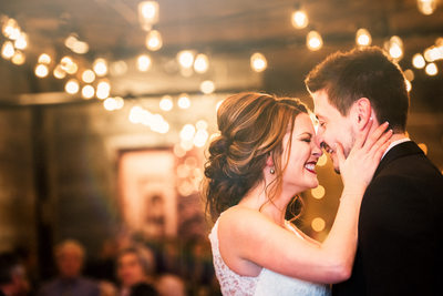 Bride and Groom Nuzzling