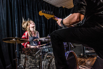 Couple jamming at the Rehearsal Factory in Toronto