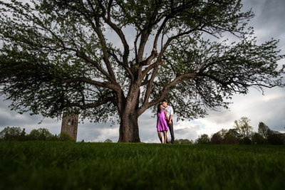 Western University Ontario couple under tree