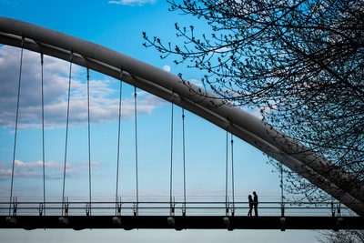 Glancing At Each Other On Humber Bay Bridge