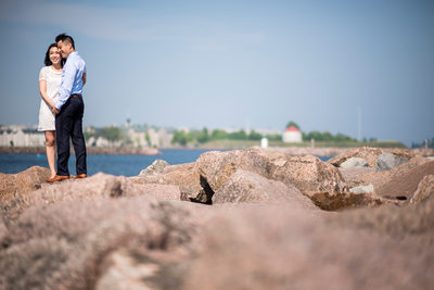 Kensington Ontario, waterfront couple on Lake Ontario