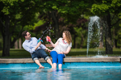 Toronto couple uses bubble guns to have some fun