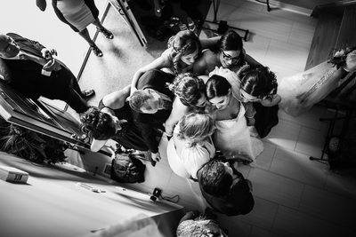 Bride Group Hug After Reveal