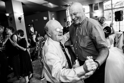 Funny Gentlemen Dancing at Wedding