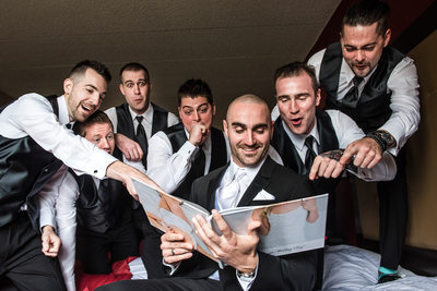 Boudoir Book Reveal and Groomsmen Reaction