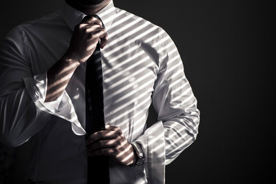 Light Stripes on Groom's Shirt