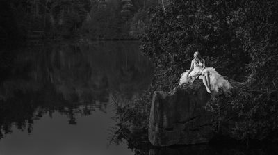 Bride on Rock at Rockwood Conservation Area