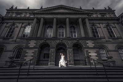 Bride and Groom at Osgoode Hall in Toronto 