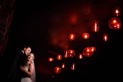 Bride and Groom at Club Inside Riviera Parque Hall