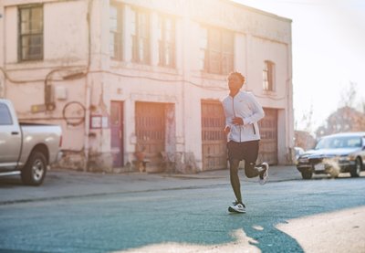 lifestyle runner on morning run