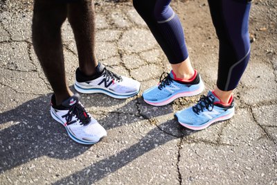 His and Hers New Balance running shoes