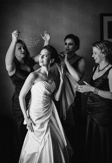 Dressing The Bride by the Bridesmaids