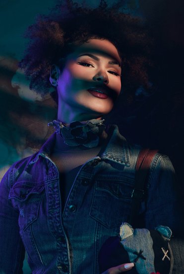 female portrait with shadow play