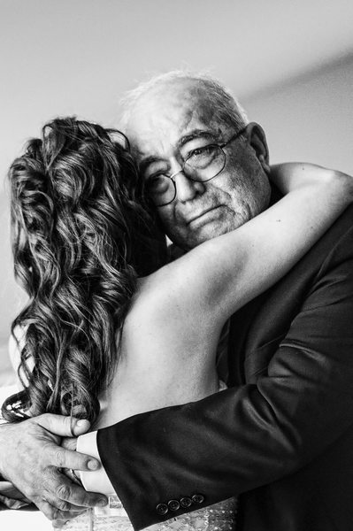 Bride's Emotional Father During Father Daughter Dance