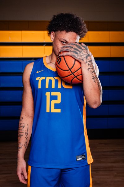 university basketball player portrait