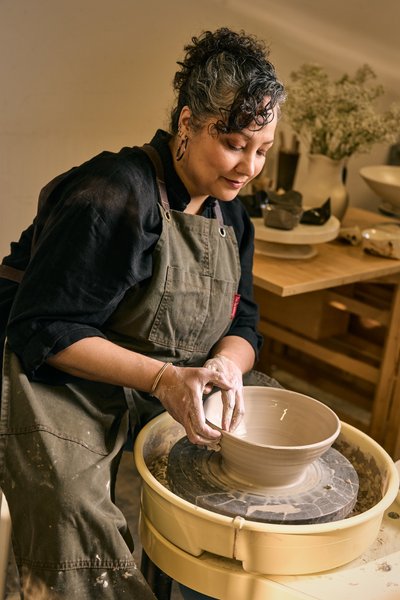 Clay potter at Work