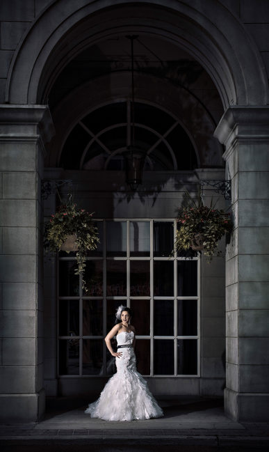 Bride In Front of Novotel Hotel in Toronto