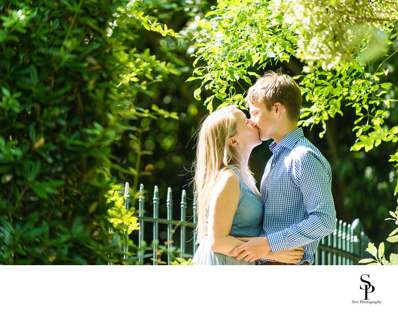 Summertime Botanical Gardens Sheffield Engagement