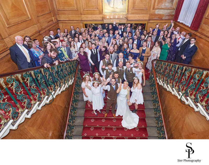 Cutlers Hall Sheffield Wedding Party Group Photograph