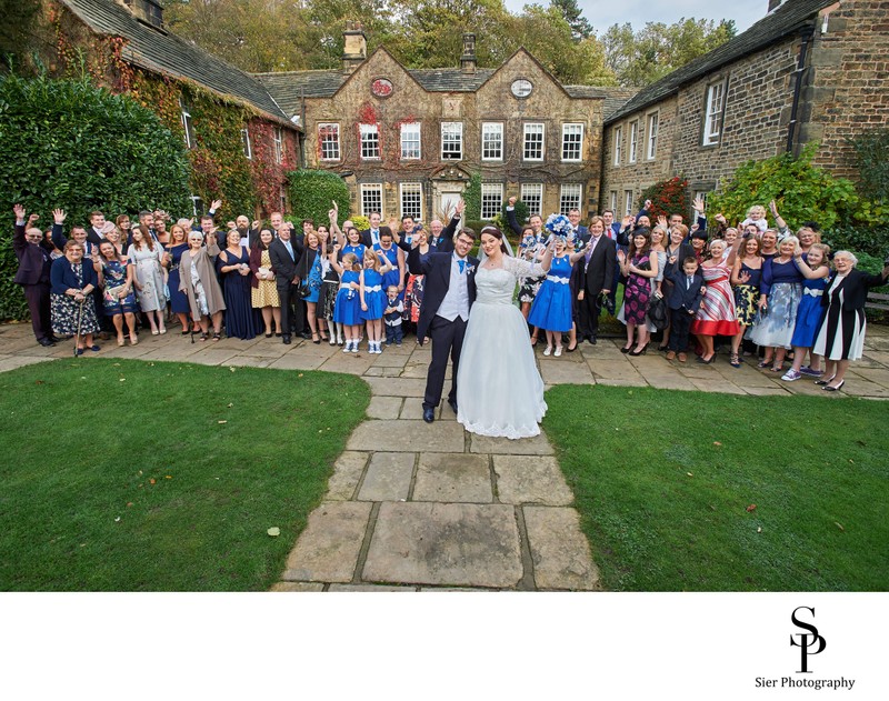 Whitley Hall Sheffield Full Wedding Party Photo